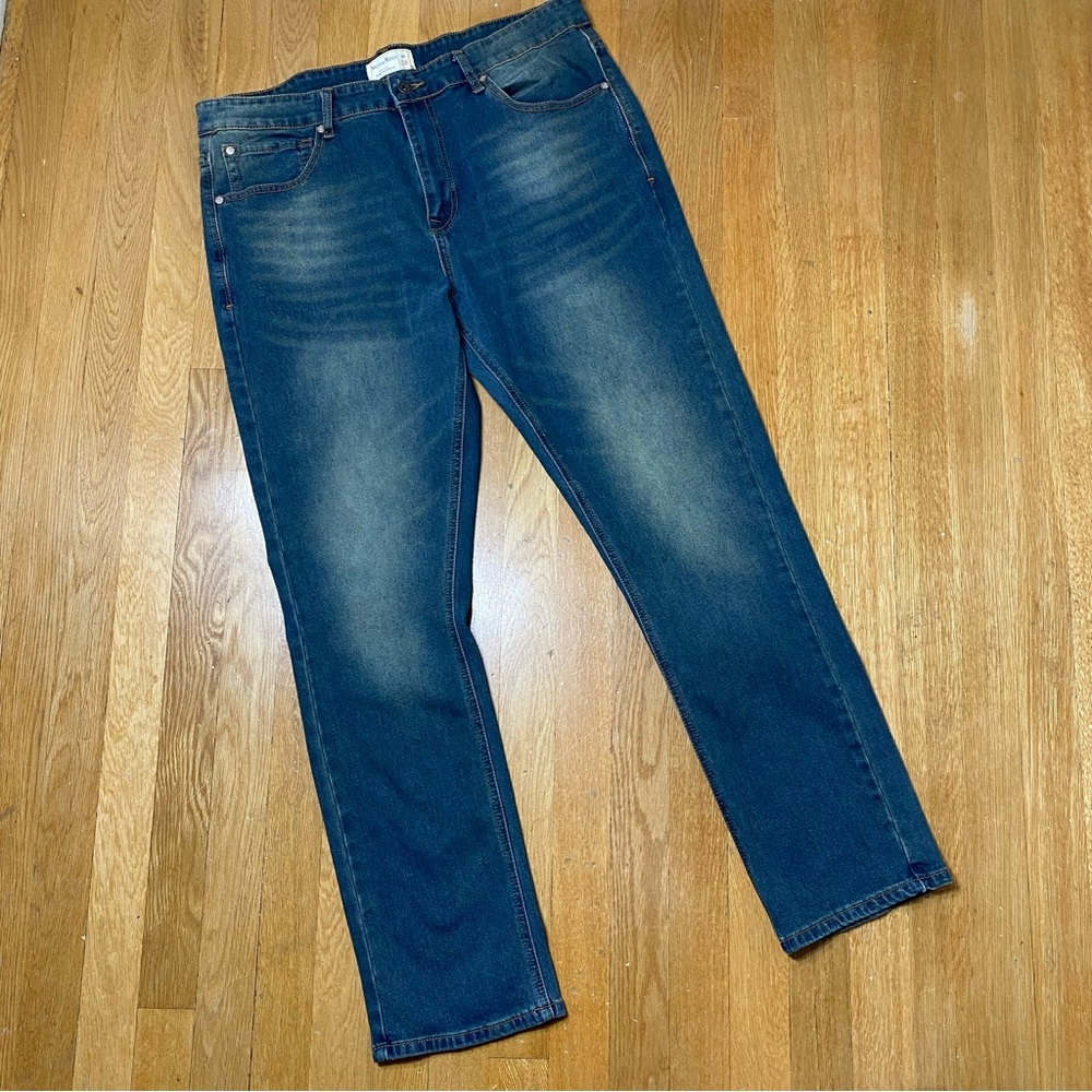 Smith & Mills Stretch Denim Jeans Dark Fade Wash Size 38X30